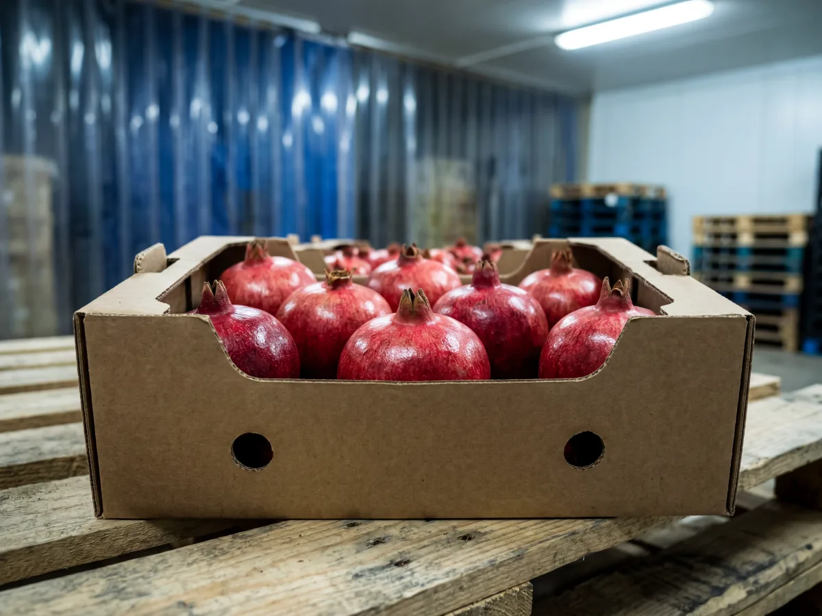 Egyptian Wonderful pomegranates — deep-red arils 350–500g grade B2B export cartons, September–January season
