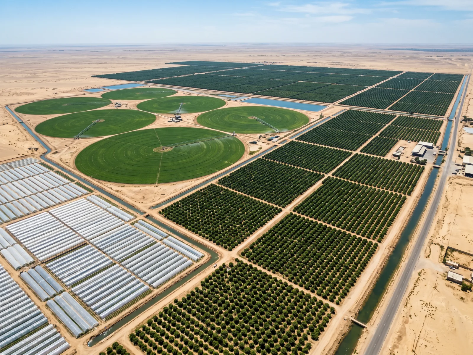 Egyptian reclaimed-land export blocks in April — Valencia + strawberry zones