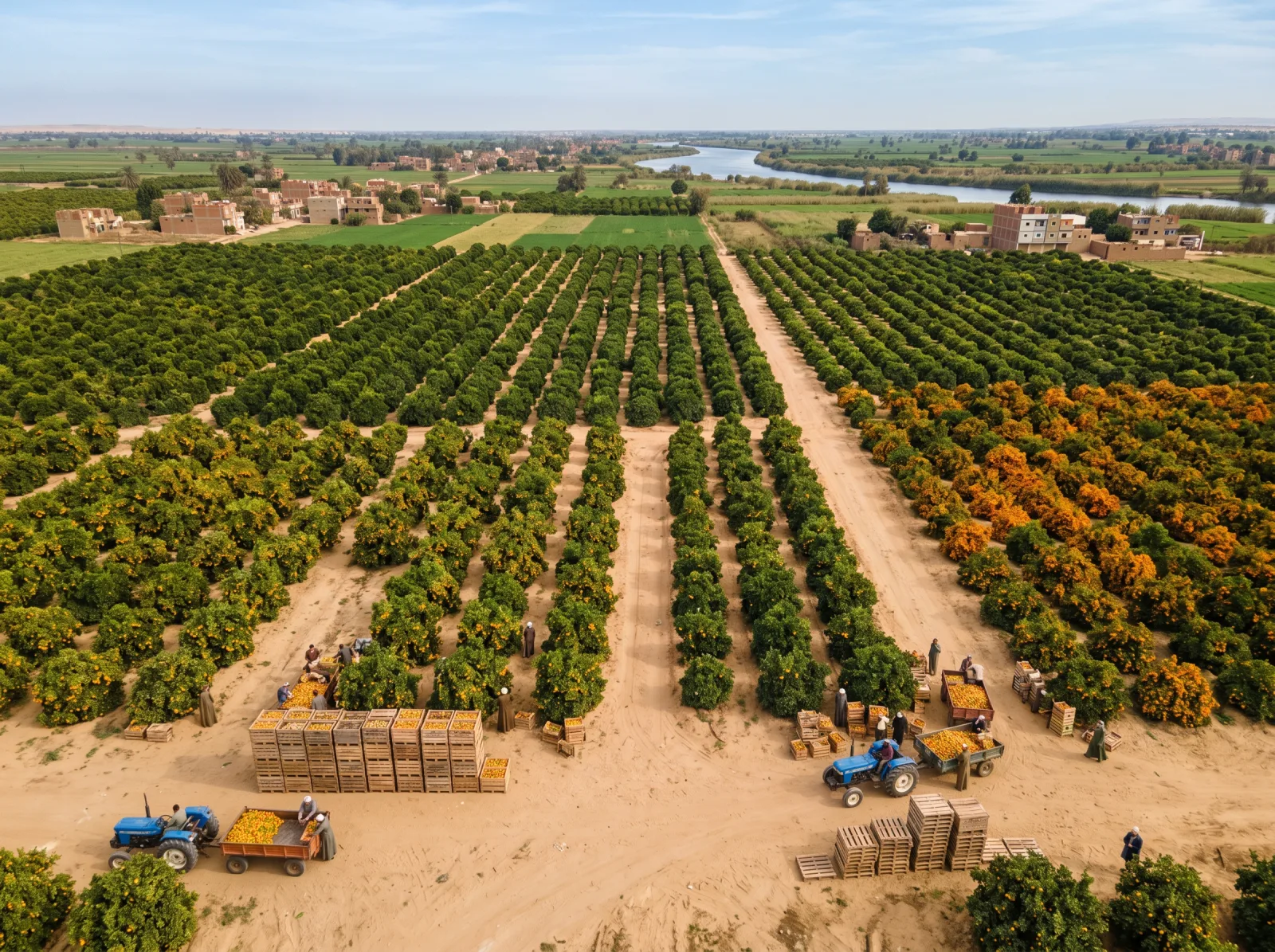Egyptian produce export season December — Navel, Baladi and Sukkari oranges, winter citrus peak export