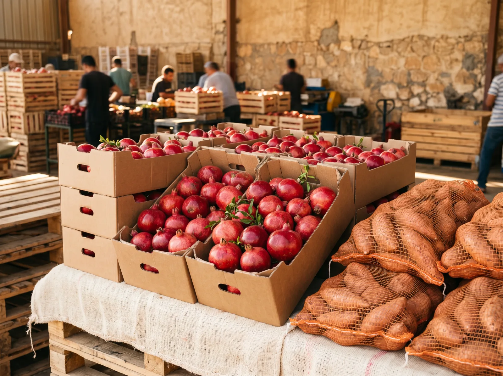 Egyptian produce export season September — pomegranates Wonderful, sweet potatoes and table grapes export